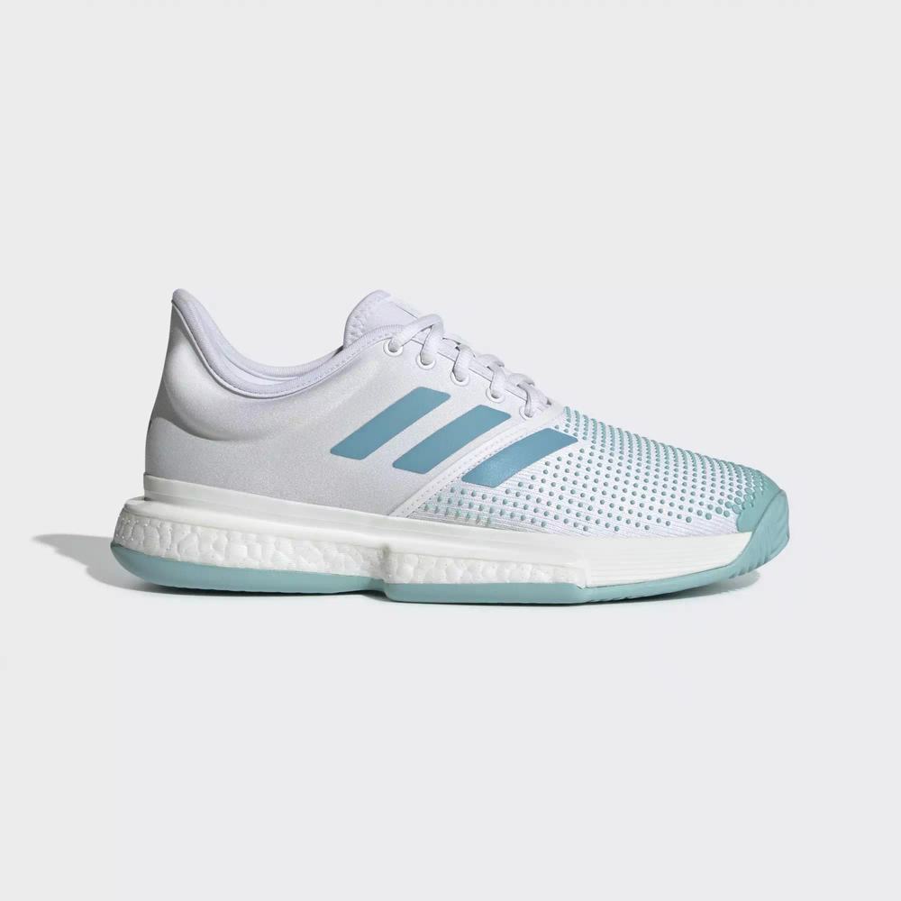 Adidas SoleCourt Boost Parley Zapatillas De Tenis Blancos Para Mujer (MX-17595)